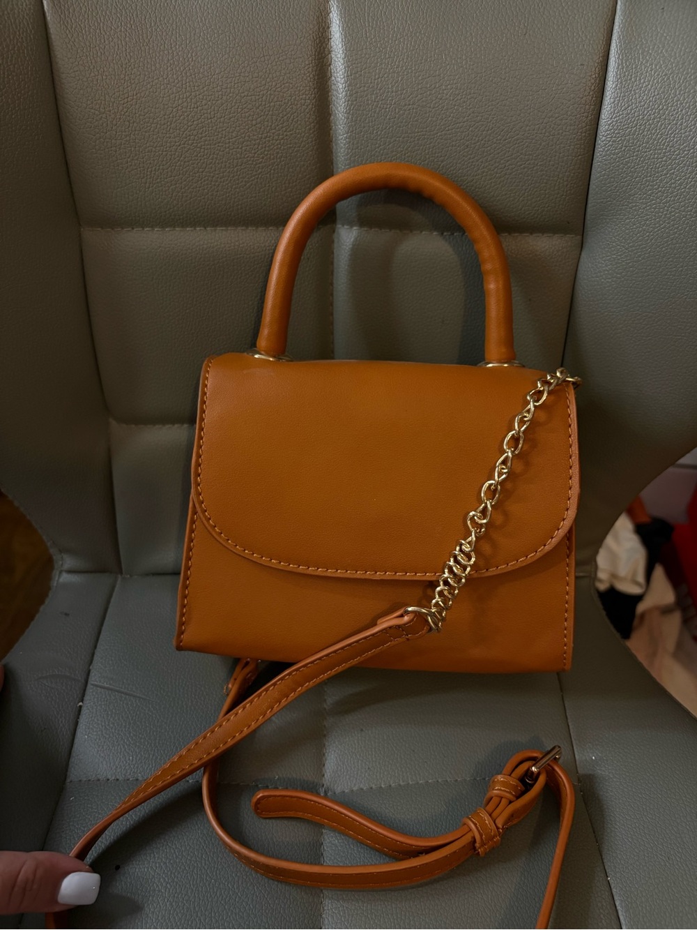 Women's Top-Handle Crossbody Bag in Tan